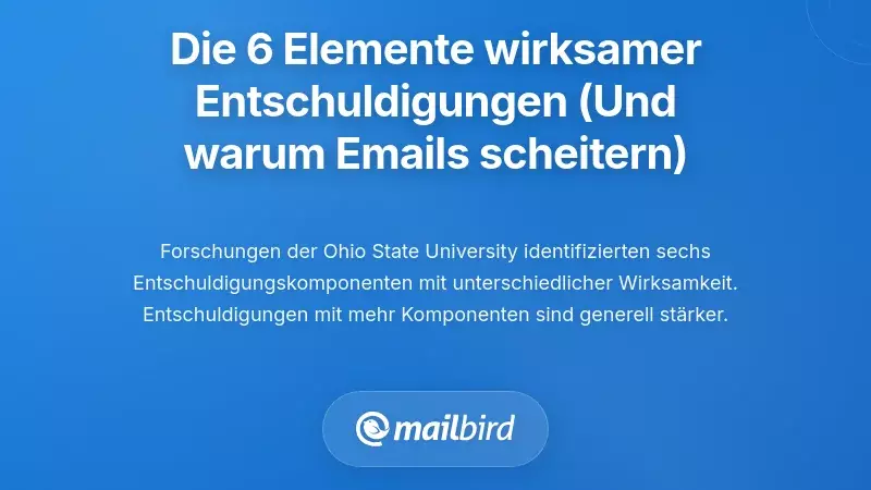 Die sechs Komponenten effektiver Entschuldigungen (und warum die meisten E-Mails das Ziel verfehlen)