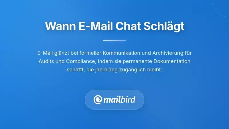 Professionelle E-Mail-Oberfläche, die formelle Geschäftskommunikation und Dokumentation zeigt