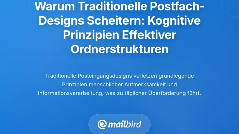 Warum traditionelle Posteingangsdesigns scheitern: Kognitive Prinzipien hinter effektiver Ordnerarchitektur