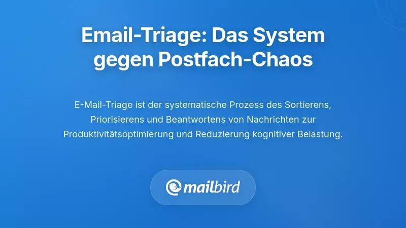 Was ist E-Mail-Triage? Das Framework verstehen, das das Chaos im Posteingang verwandelt