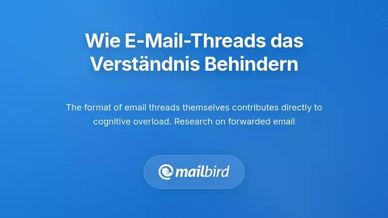 Visualisierung der Struktur eines E-Mail-Threads, die zeigt, wie das Nachrichtenformat Verst&auml;ndnisprobleme verursacht