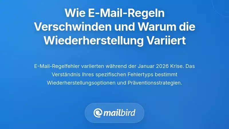 Die verschiedenen Arten, wie Outlook E-Mail-Regeln verschwunden sind (und warum die Wiederherstellung variierte)