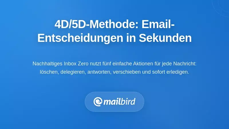 Das 4D/5D-Entscheidungsmodell: E-Mail-Entscheidungen in Sekunden treffen
