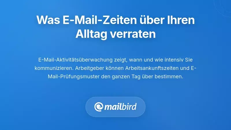 Visualisierung von E-Mail-Zeitstempeln, die t&auml;gliche Aktivit&auml;tsmuster und Metadatenverfolgung zeigen