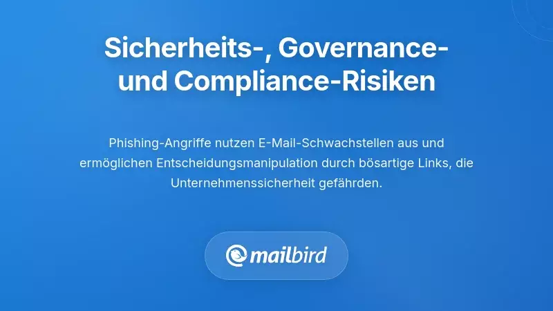 Illustration der Sicherheitsrisiken von E-Mails, einschließlich Phishing- und Spoofing-Bedrohungen im Teamentscheidungsprozess