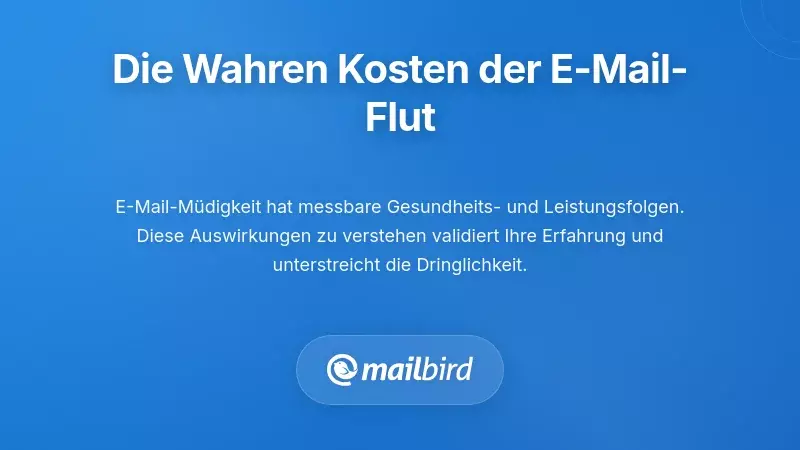 Die wahren Kosten der E-Mail-&Uuml;berlastung: Mehr als nur Produktivit&auml;tsverluste