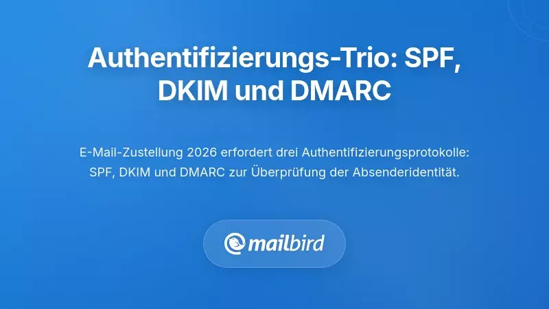 Die Authentifizierungs-Trinität: SPF-, DKIM- und DMARC-Anforderungen