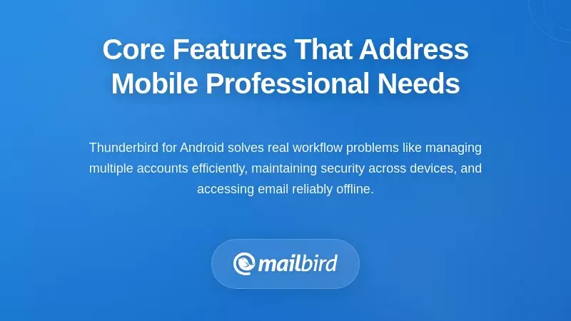 Core Features That Address Mobile Professional Needs