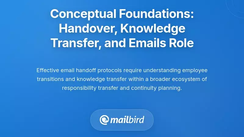 Conceptual Foundations: Handover, Knowledge Transfer, and Email's Role