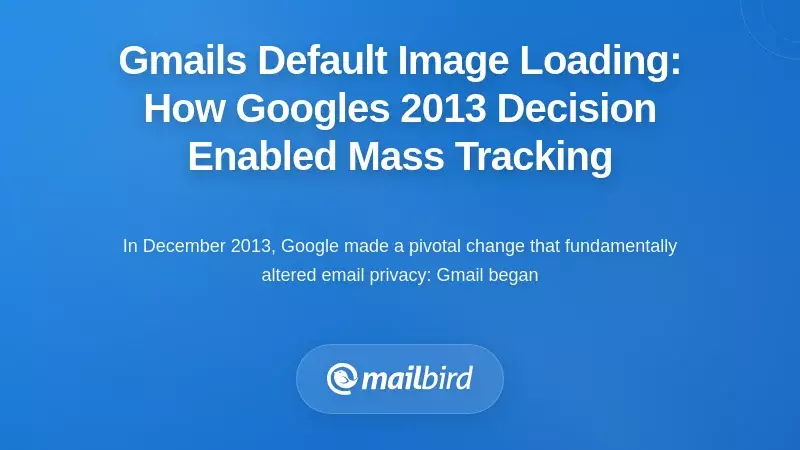 Gmail's Default Image Loading: How Google's 2013 Decision Enabled Mass Tracking