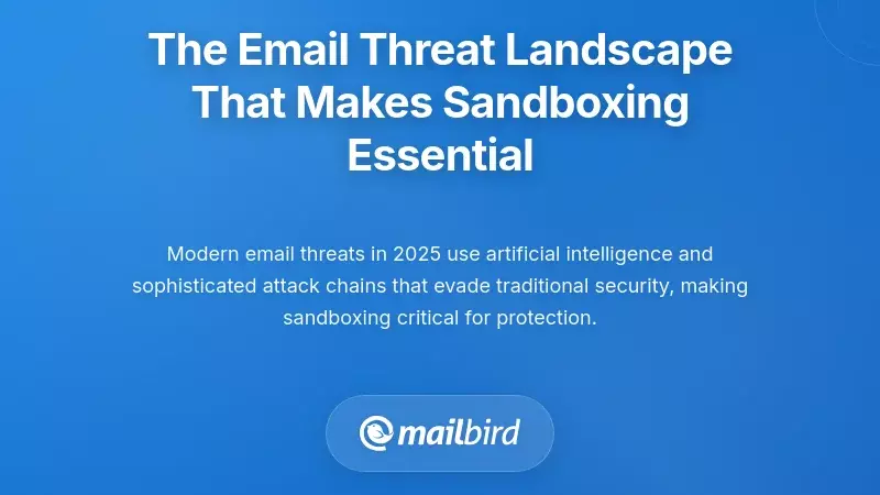 The Email Threat Landscape That Makes Sandboxing Essential