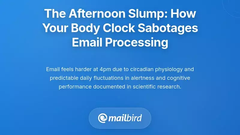The Afternoon Slump: How Your Body Clock Sabotages Email Processing