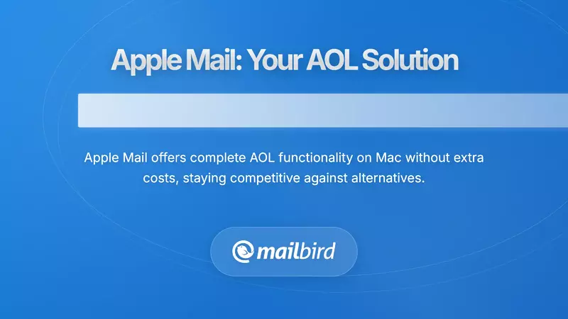 Apple Mail application displaying AOL email account integration on Mac desktop