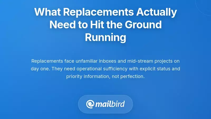 What Replacements Actually Need to Hit the Ground Running