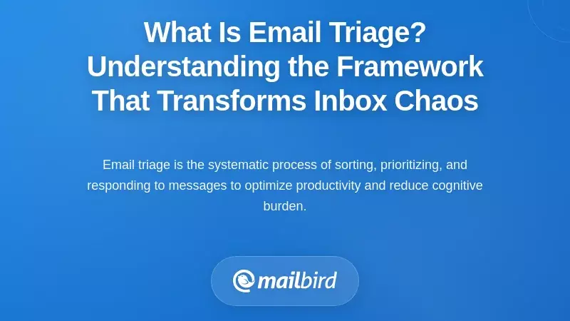What Is Email Triage? Understanding the Framework That Transforms Inbox Chaos