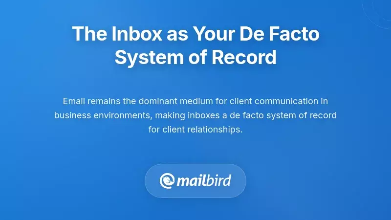 Professional reviewing email inbox as central client communication system
