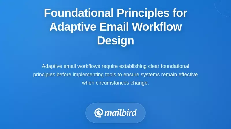 Foundational Principles for Adaptive Email Workflow Design