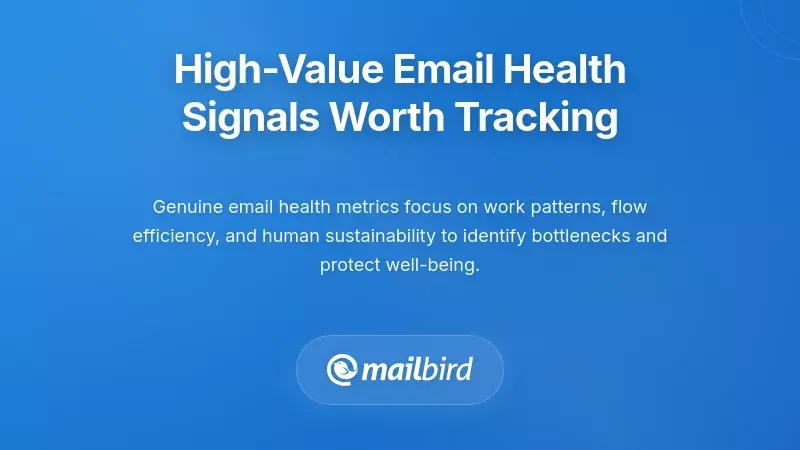 Dashboard showing high-value email health signals like response patterns and workflow efficiency metrics