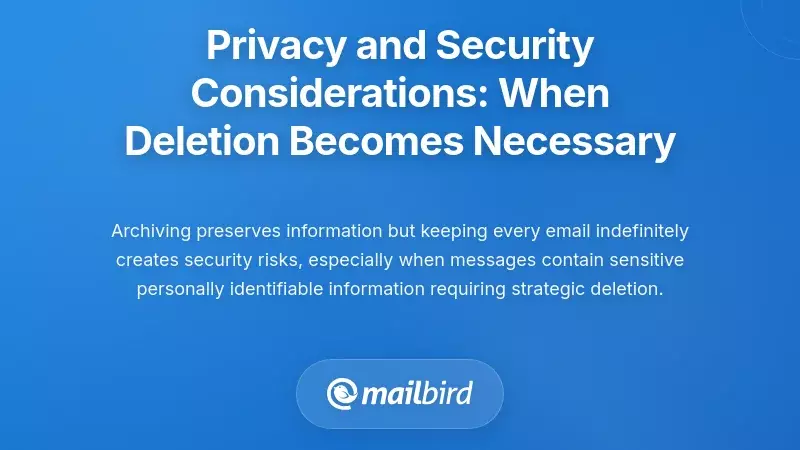 Privacy and Security Considerations: When Deletion Becomes Necessary