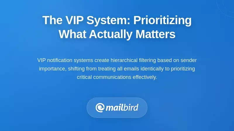 VIP email notification system showing priority contact settings and alert preferences