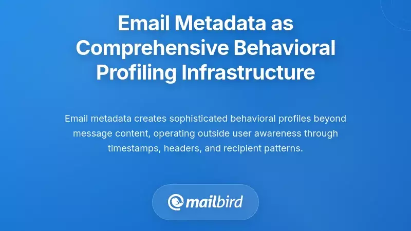 Email Metadata as Comprehensive Behavioral Profiling Infrastructure