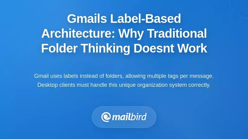 Gmail's Label-Based Architecture: Why Traditional Folder Thinking Doesn't Work