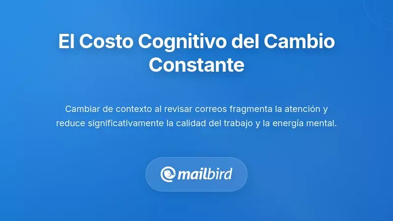 Profesional experimentando fatiga cognitiva por el cambio constante de contexto del correo electr&oacute;nico