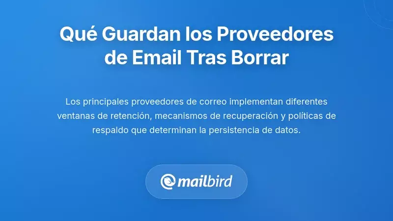 Lo que los principales proveedores de correo electrónico realmente conservan tras la eliminación