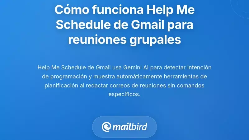 Cómo funciona la función 'Ayúdame a programar' de Gmail para reuniones en grupo