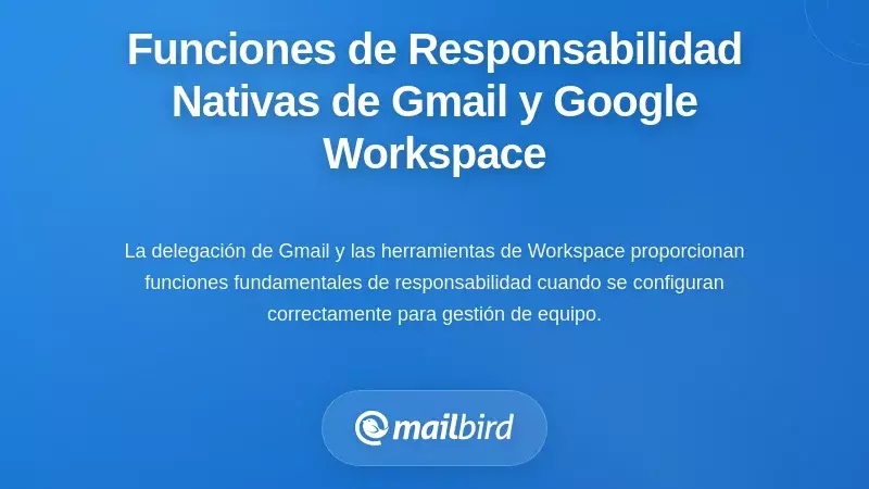 Funciones nativas de responsabilidad en Gmail y Google Workspace