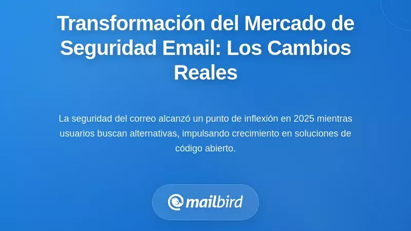 La Transformaci&oacute;n del Mercado de Seguridad del Correo Electr&oacute;nico: Qu&eacute; Est&aacute; Realmente Cambiando