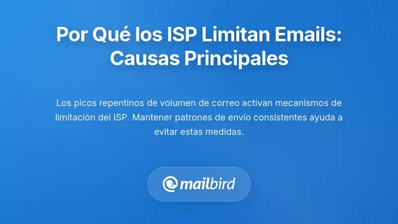Por qu&eacute; los ISPs limitan los correos electr&oacute;nicos: comprensi&oacute;n de las causas ra&iacute;z