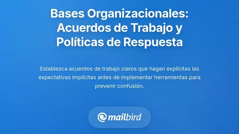 Estableciendo las bases organizativas: acuerdos de trabajo y políticas de respuesta