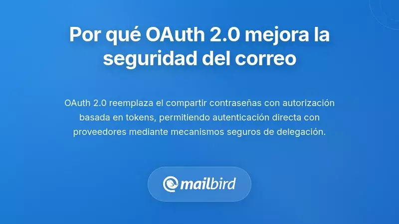 Por qu&eacute; OAuth 2.0 proporciona una mejor seguridad para el acceso al correo electr&oacute;nico