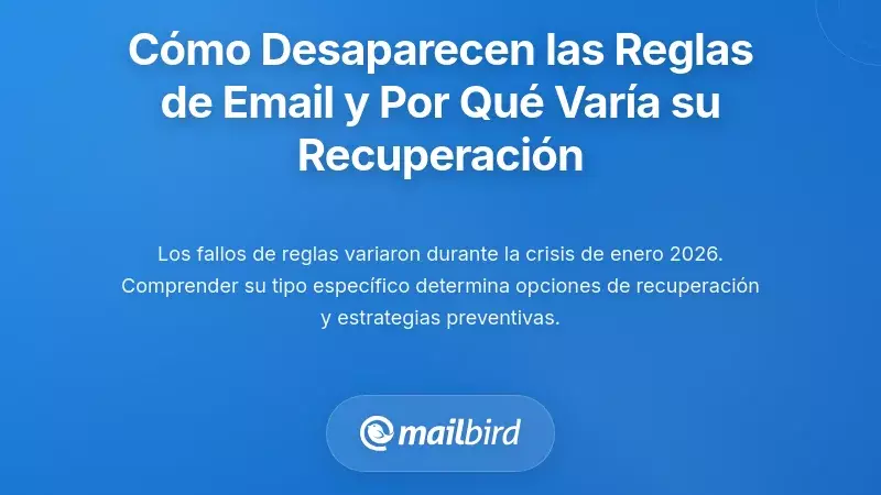 Las Diferentes Formas en que las Reglas de Correo Desaparecieron (Y Por Qué la Recuperación Variaba)