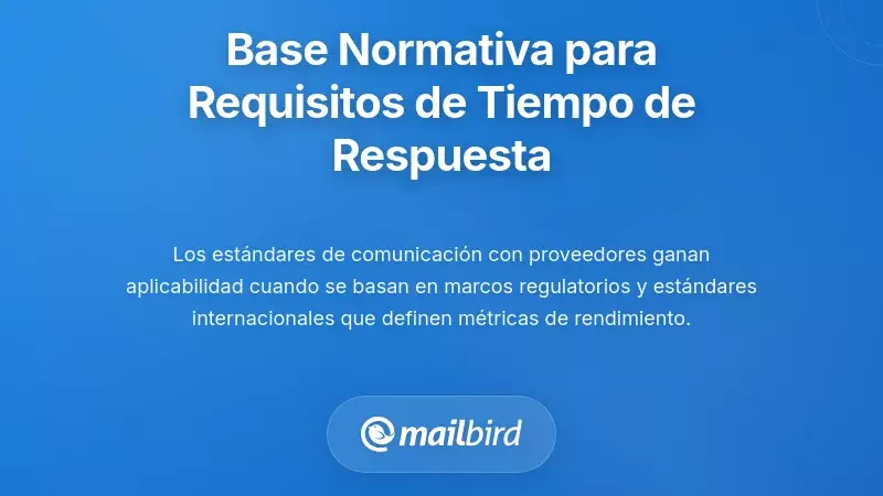 Fundamento Regulatorio y Normativo para los Requisitos de Tiempos de Respuesta