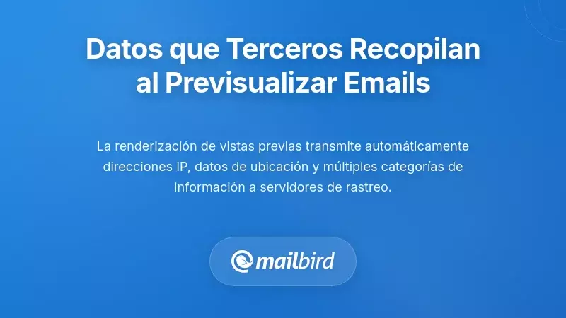 Qué datos recopilan terceros durante la vista previa del correo