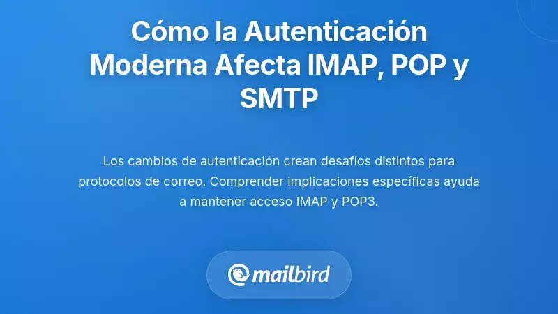 C&oacute;mo la Autenticaci&oacute;n Moderna Afecta a los Protocolos IMAP, POP y SMTP