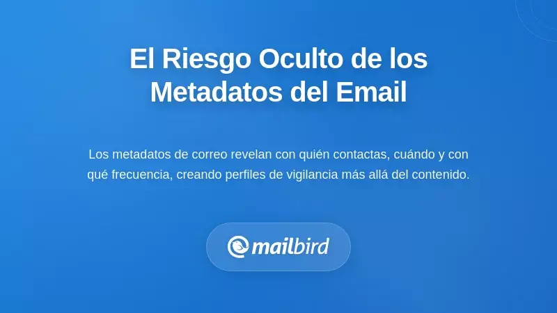 Metadatos del correo que revelan datos personales de vigilancia y seguimiento