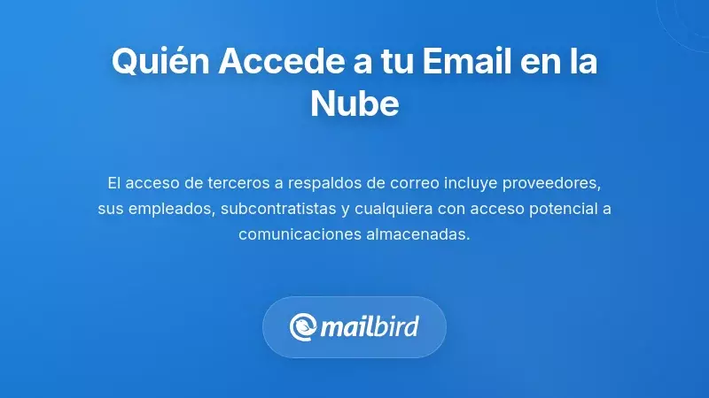 &iquest;Qui&eacute;n Tiene Realmente Acceso a Tu Correo Electr&oacute;nico Respaldado en la Nube?
