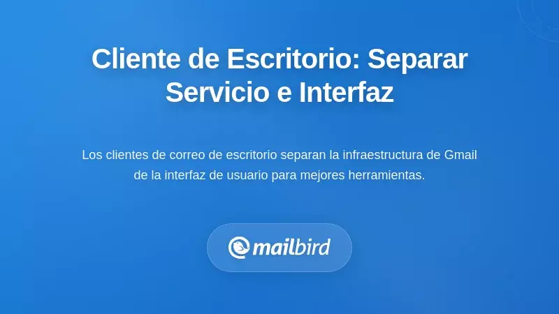 La solución del cliente de escritorio: separar el servicio de la interfaz