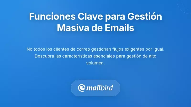 Características Esenciales para la Gestión de Correo Electrónico de Alto Volumen