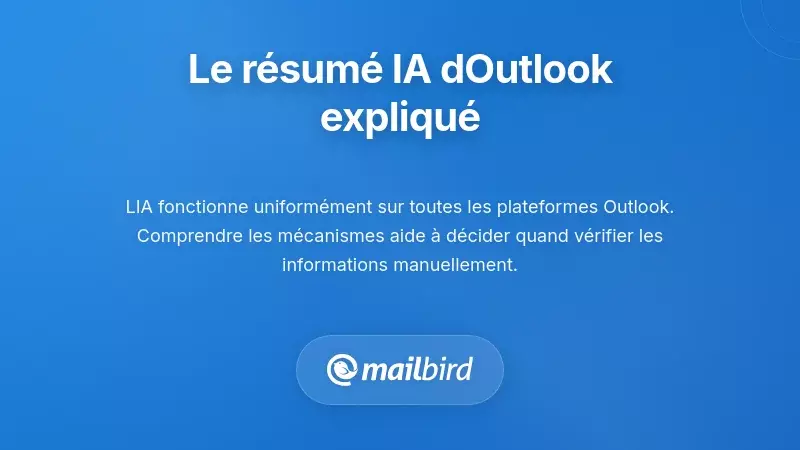 Interface de résumé d'e-mail par IA de Microsoft Outlook montrant comment les fonctionnalités de résumé automatisé fonctionnent dans la boîte de réception