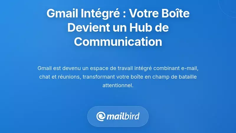 Gmail Int&eacute;gr&eacute; : Quand votre bo&icirc;te de r&eacute;ception devient un centre de communication