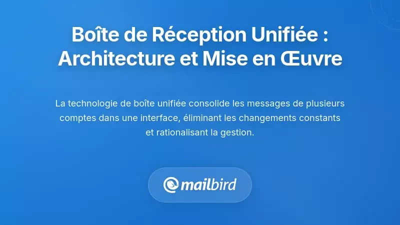 La Solution de Bo&icirc;te de R&eacute;ception Unifi&eacute;e : Architecture Technique et Mise en &OElig;uvre