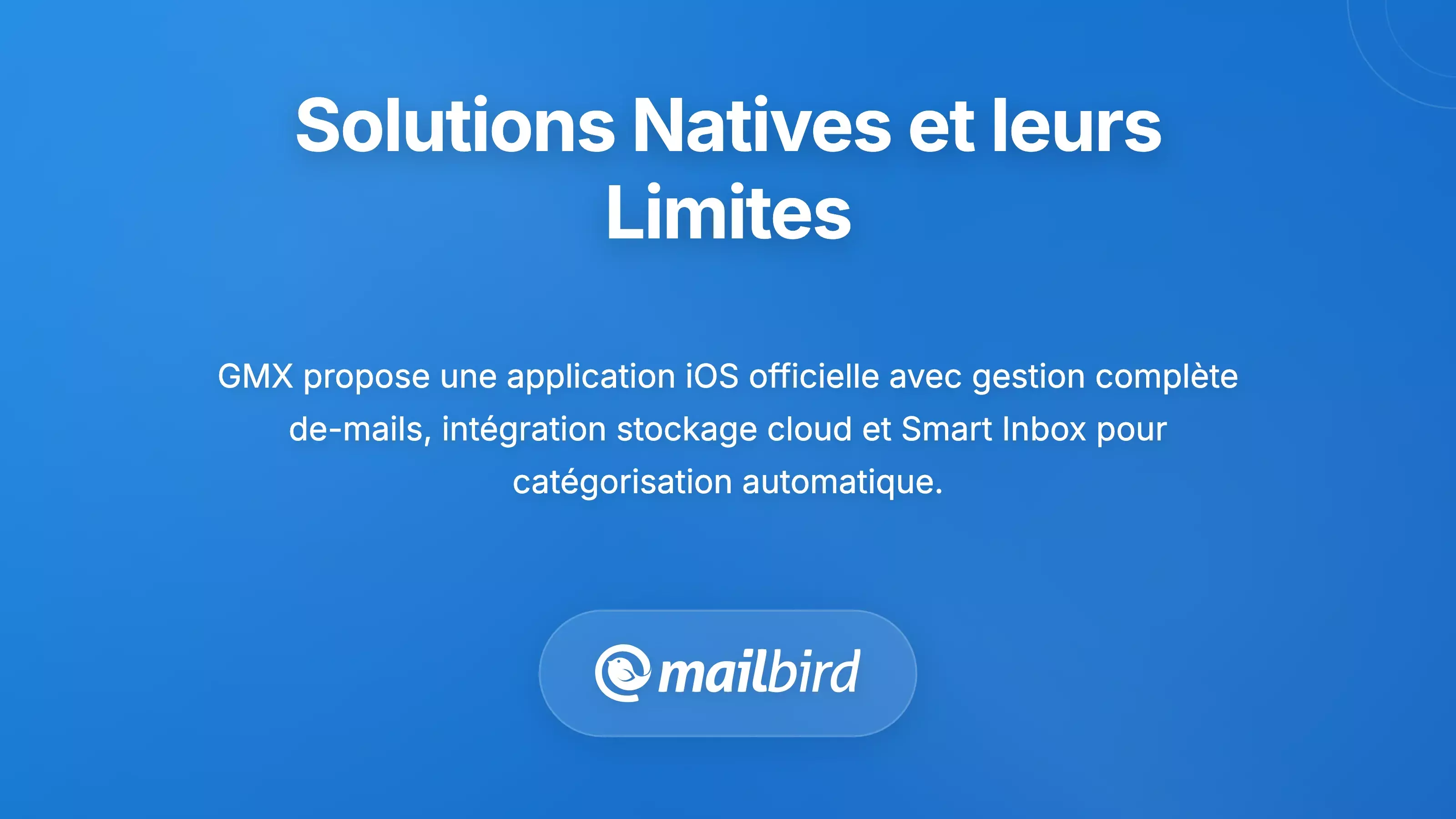 Limitations de l'application mobile officielle GMX sur macOS avec l'interface de l'App Store d'Apple