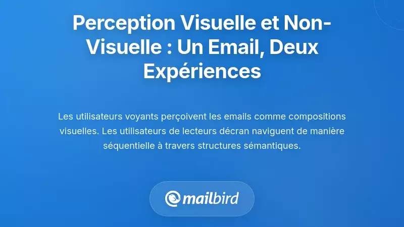 Perception Visuelle versus Non Visuelle : Le Même Email, Deux Expériences Différentes