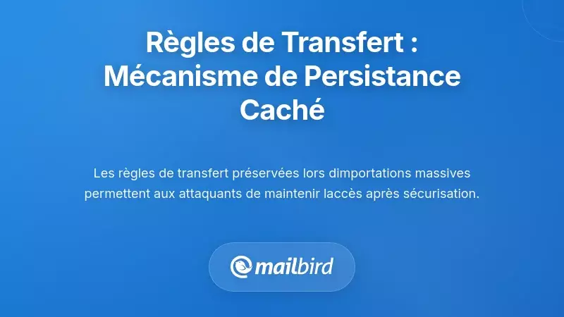 Règles de transfert d'emails : Le mécanisme de persistance caché