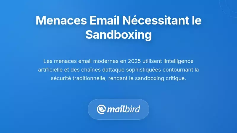 Le paysage des menaces par e-mail qui rend la sandboxing essentielle
