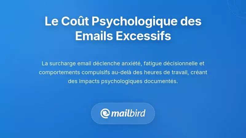 Personne &eacute;prouvant du stress et une fatigue mentale due &agrave; la surcharge d'e-mails &agrave; son bureau